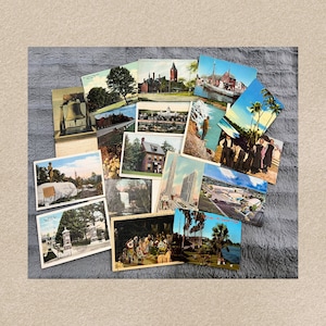 Awesome Lot of 40 Antique Vintage and Modern Used Postcards, Ephemera, Postcrossing, Scenic, Historical, Postcard Art, Scrapbooking
