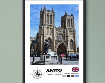 Bristol Printable Poster - UK - Europe Home Decor - Digital art Download