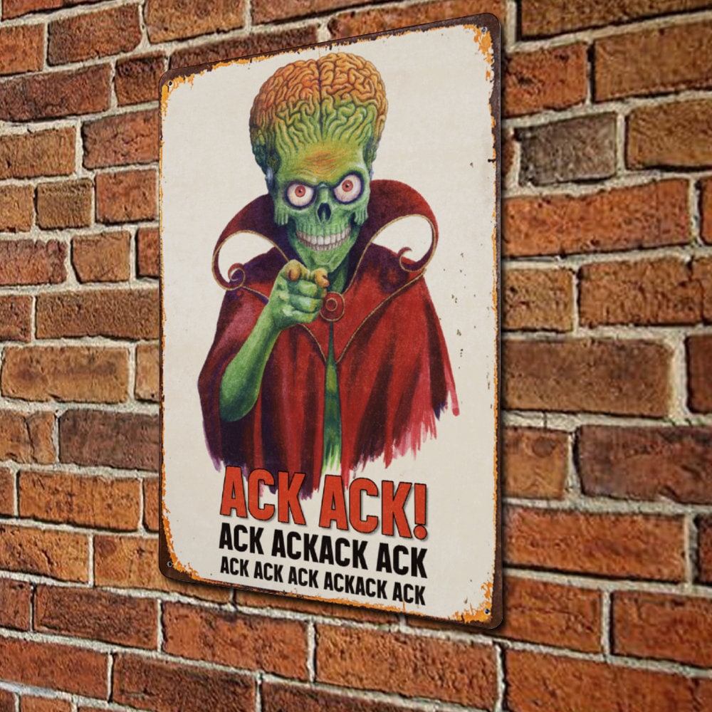 ACK ACK Mars Attacks Recruitment Metal Sign Etsy