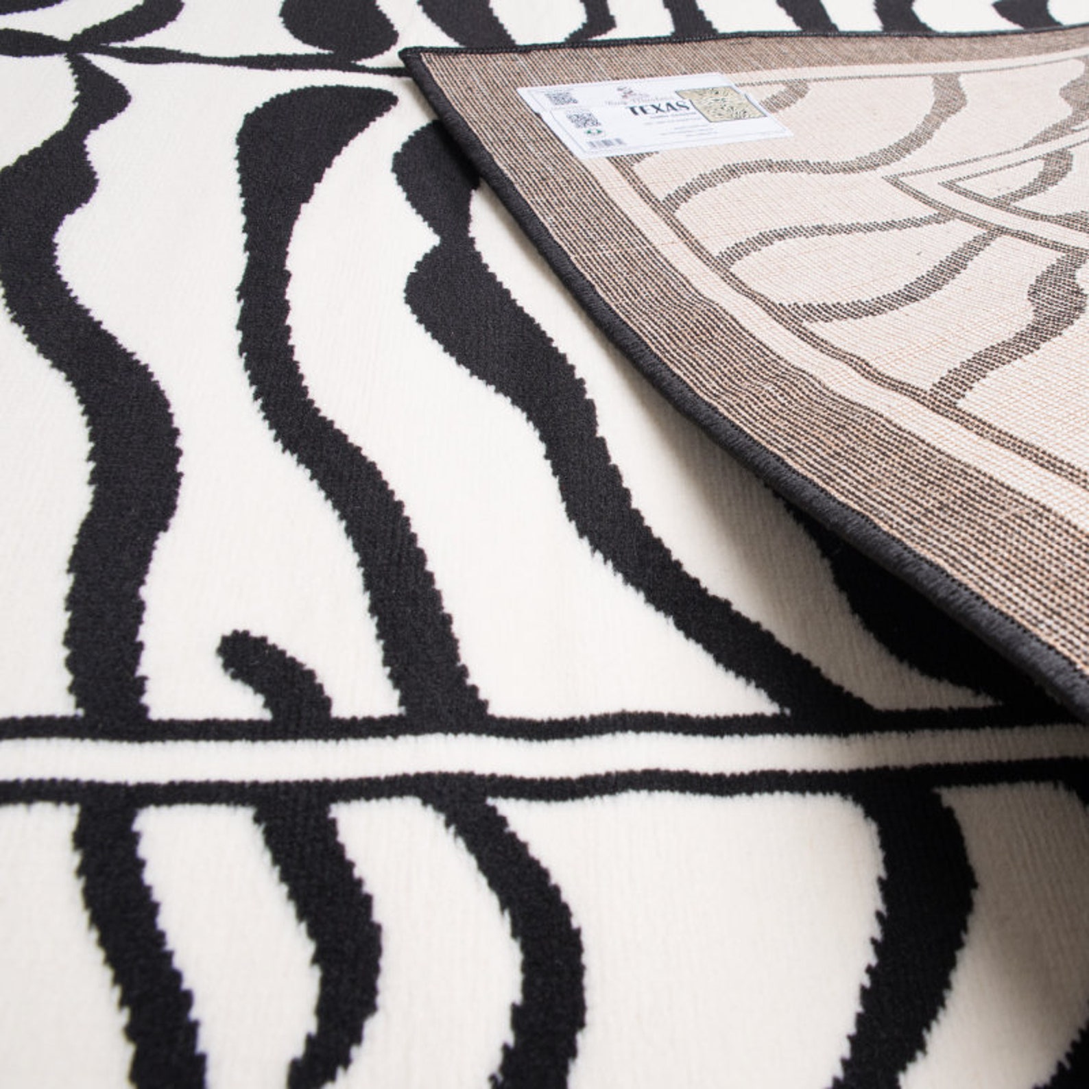 Black and White Zebra Animal Print Luxury Area Rug 8mm Etsy