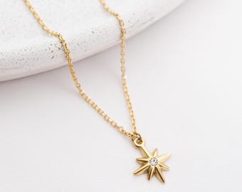 Sterketting – gouden ketting met roestvrijstalen sterhanger, lengte selecteerbaar, MadeByResa