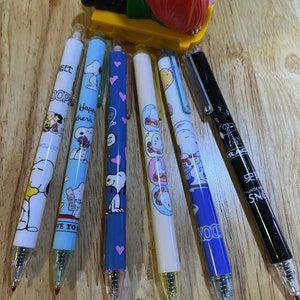 Snoopy/ Peanuts Gel Pen Sets, 6 pcs / 4pcs  0.5mm black ink