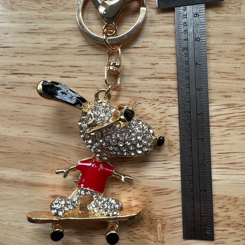 Snoopy Skiing Keychain 