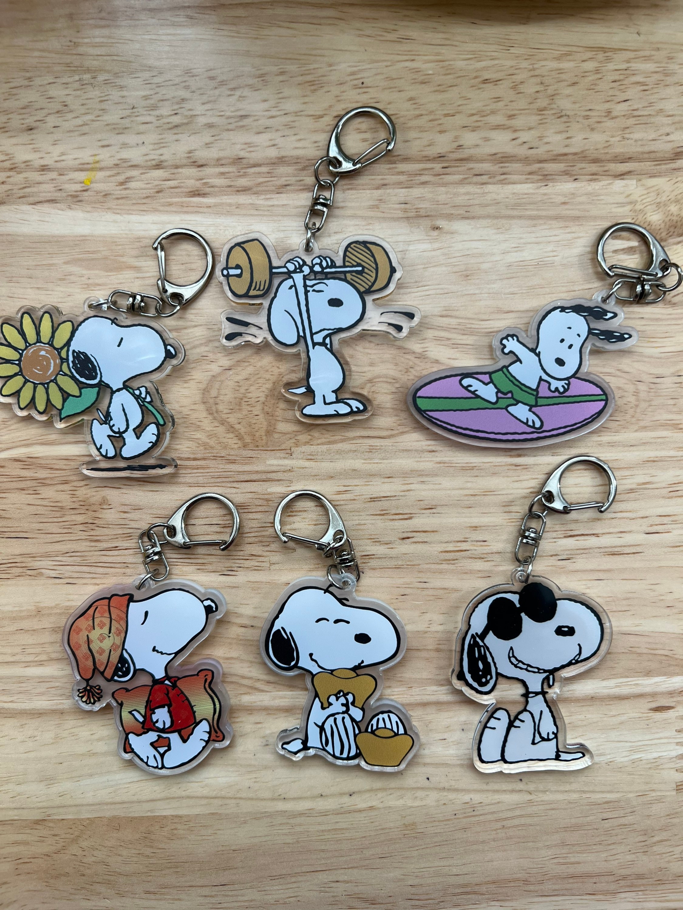 Snoopy Acrylic Keychain, TWO for 12.99 Dollars 