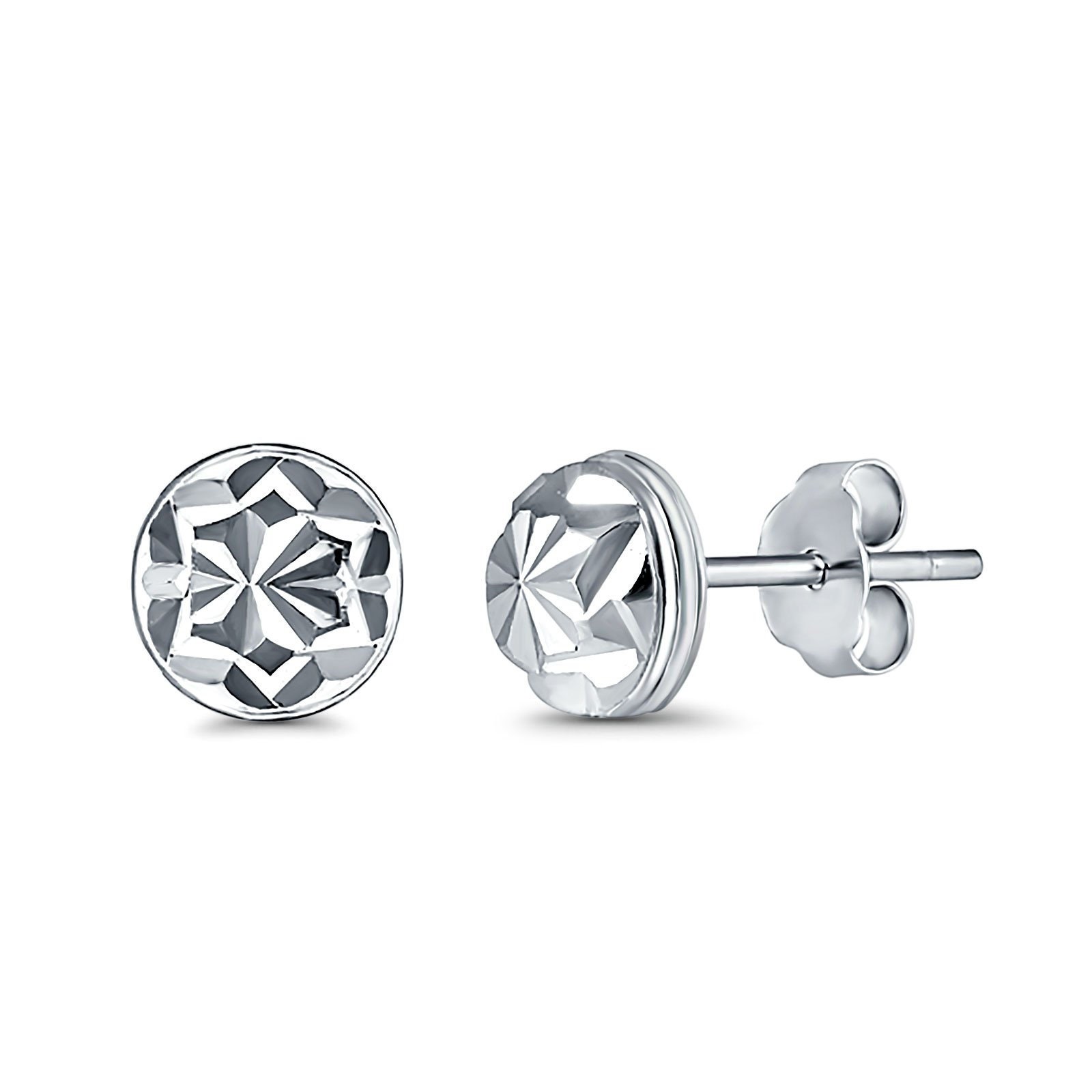 Half Ball Design Stud Earrings 925 Sterling Silver 7mm Etsy