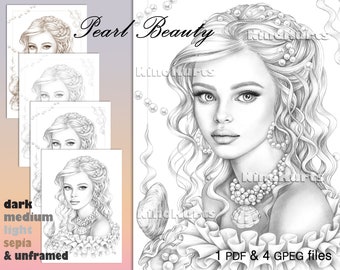 Download Girl Coloring Page Etsy