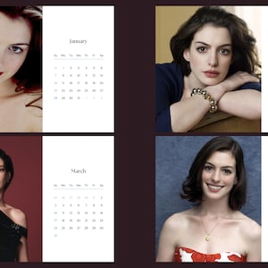 Anne Hathaway 2024 Calendar Printable - Etsy Australia