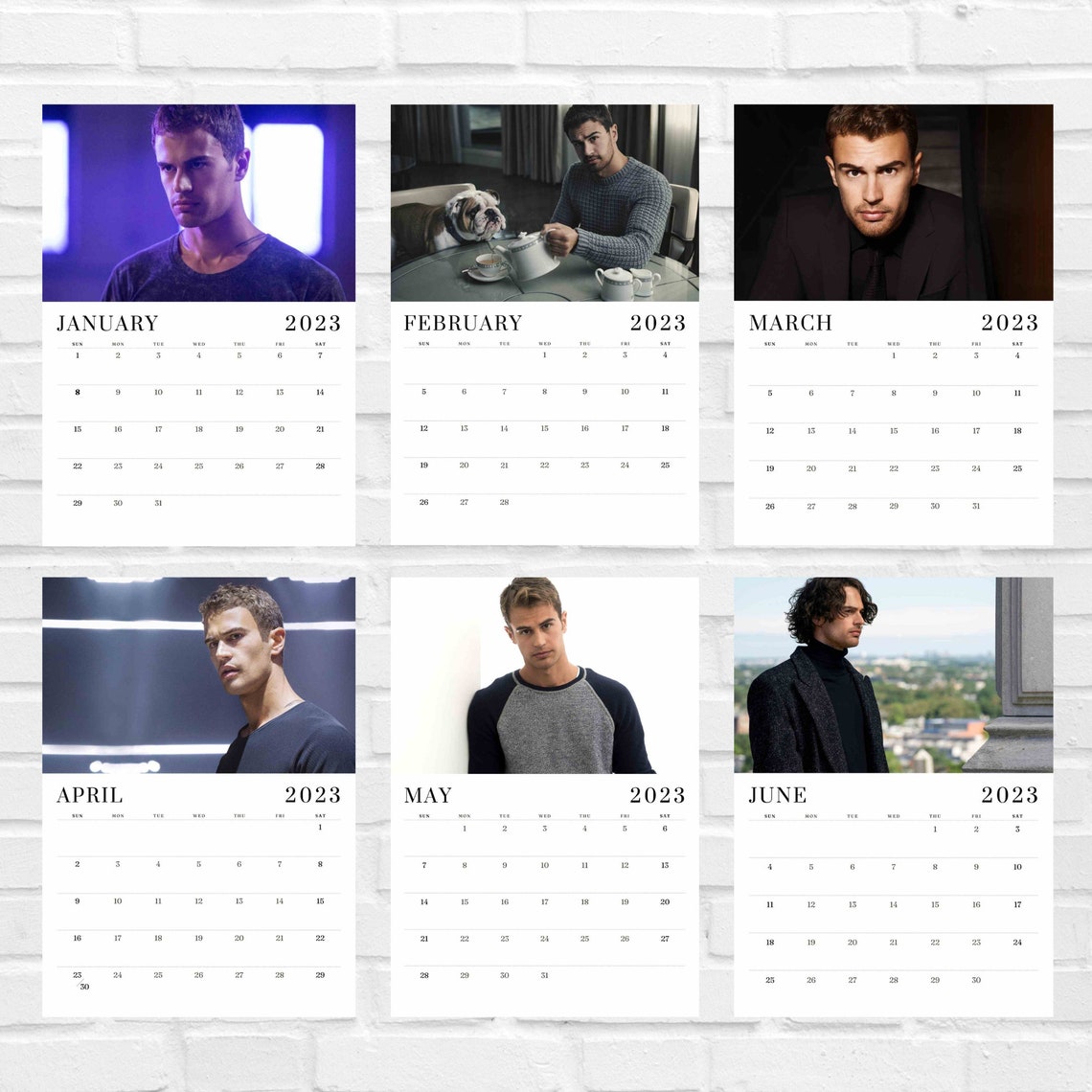 Theo James 2023 Calendar Printable Etsy