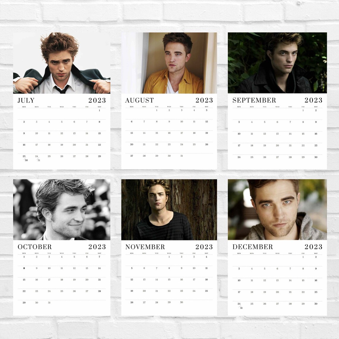Robert Pattinson 2023 Calendar Printable Etsy