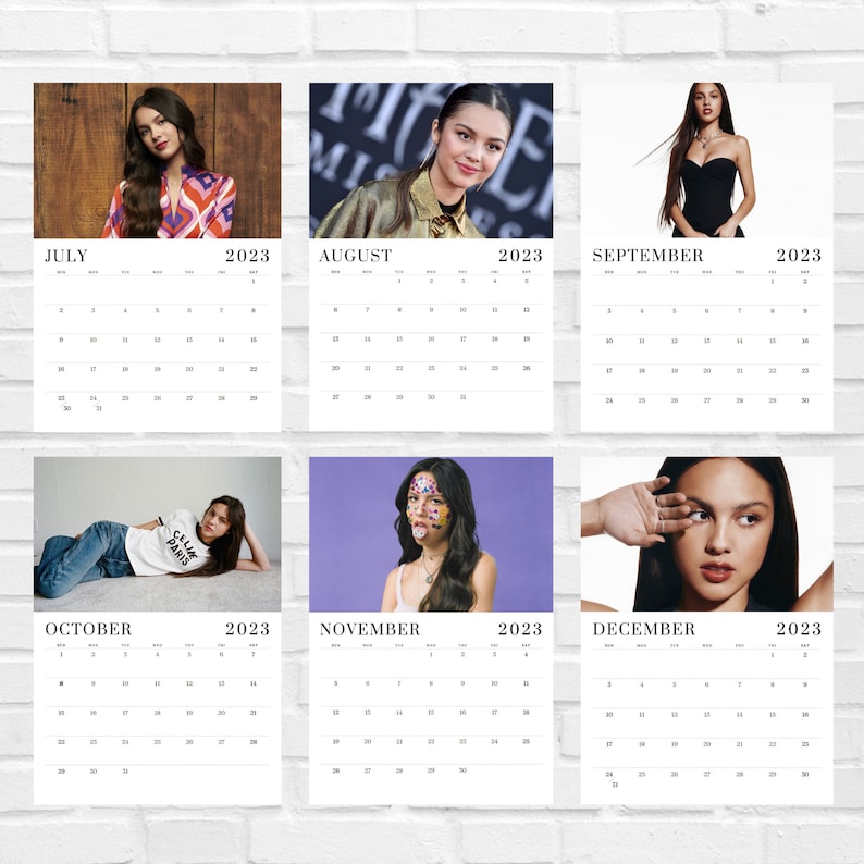 Olivia Rodrigo 2023 Calendar Etsy