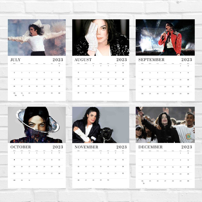 Michael Jackson 2023 Calendar Printable Etsy
