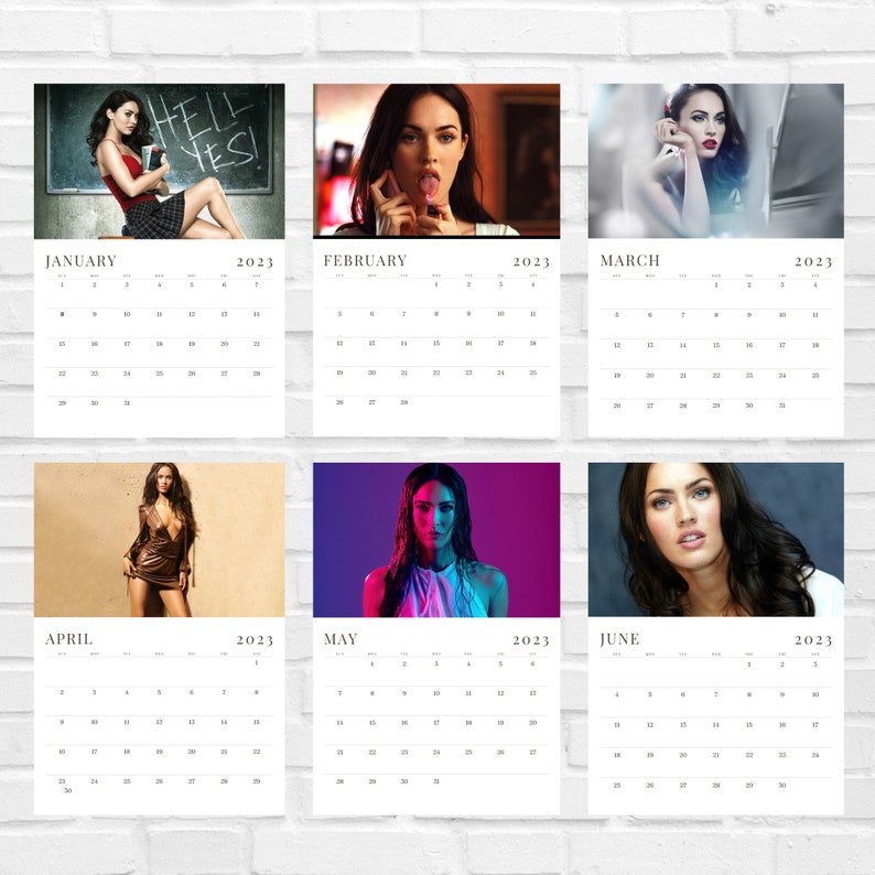 Megan Fox 2023 Calendar Printable - Etsy