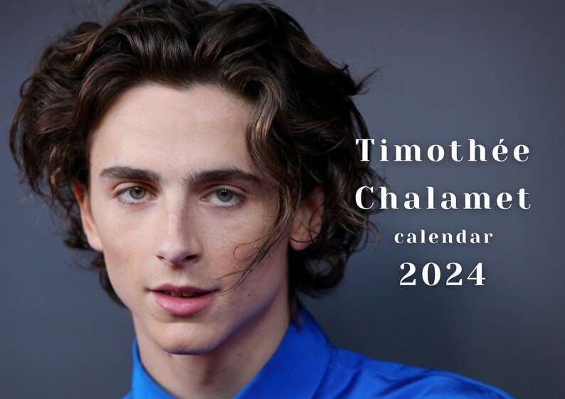 Timothee Chalamet 2024 Calendar Printable Etsy Australia