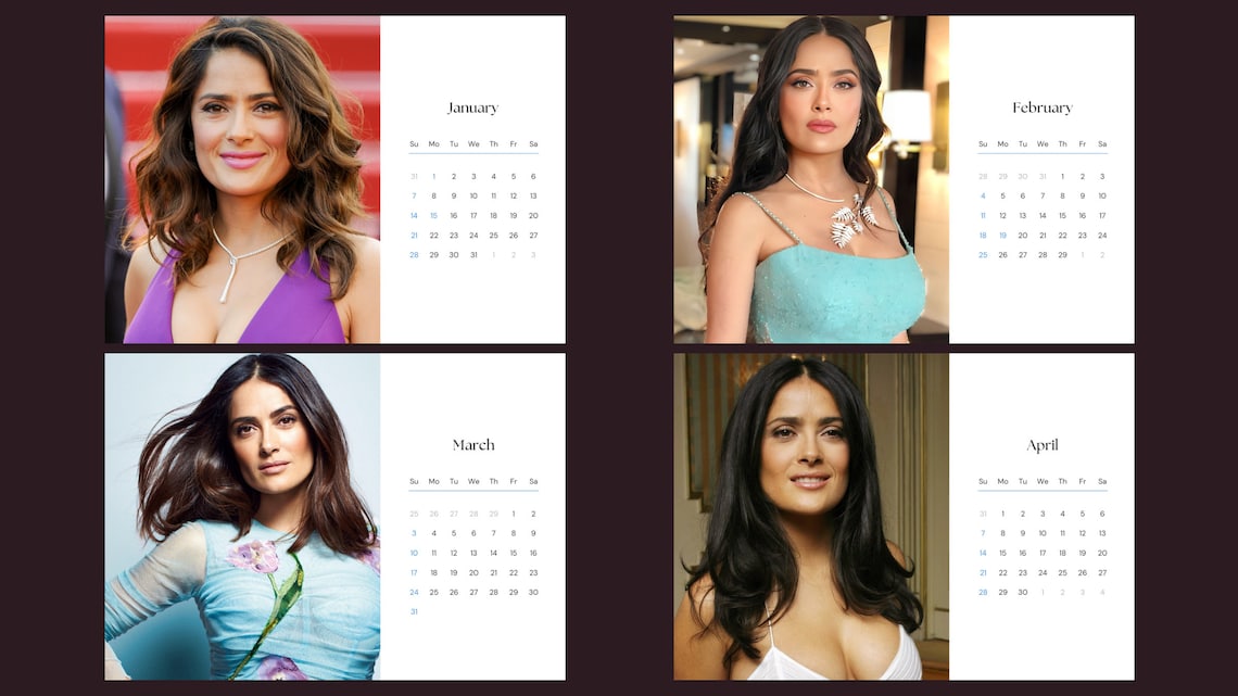 Salma Hayek 2024 Calendar Etsy