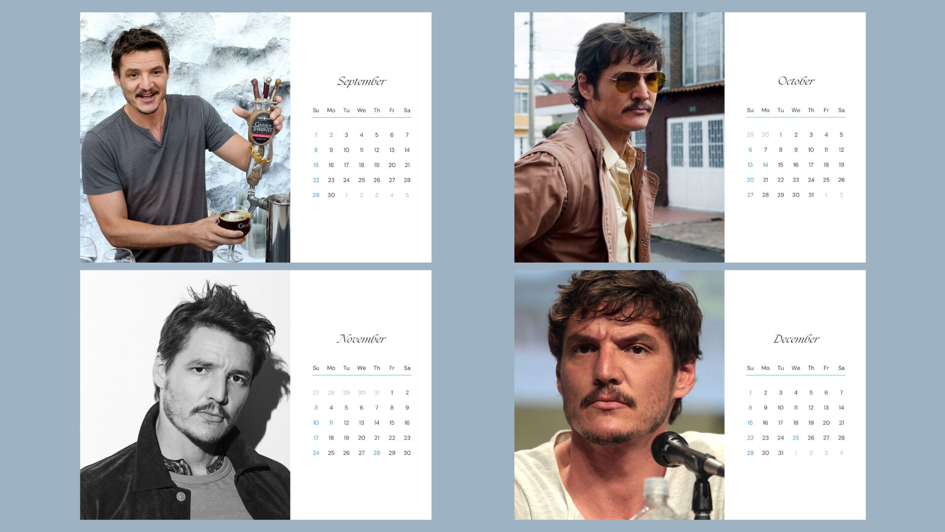 Pedro Pascal 2024 Calendar Printable Etsy Canada Pedro Pascal 2024 Calendar Printable Etsy Canada