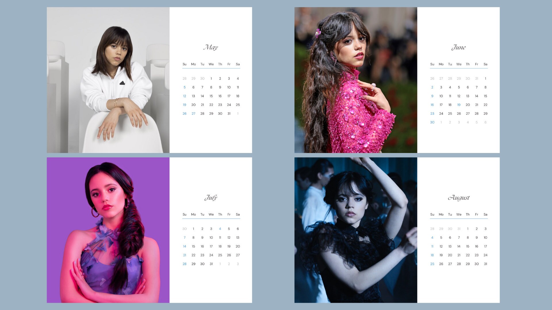 Jenna Ortega 2024 Calendar - Etsy