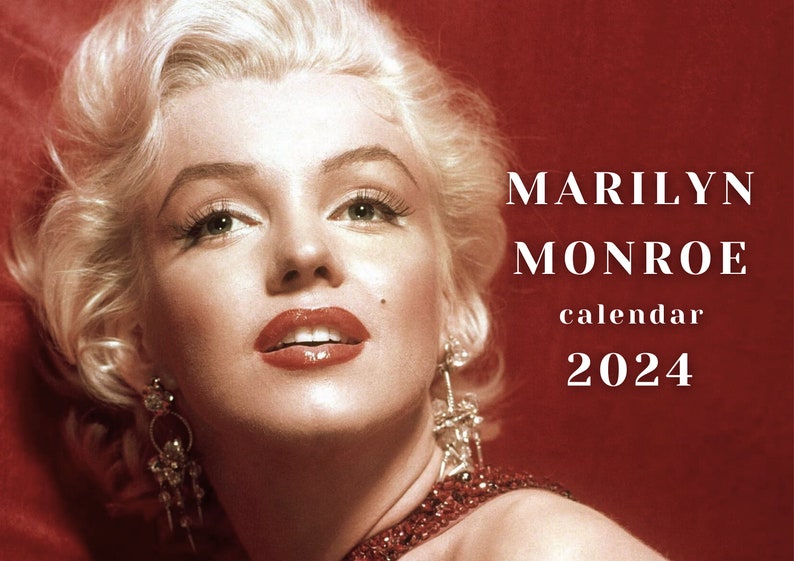 Marilyn Monroe 2024 Calendar Printable Etsy Australia