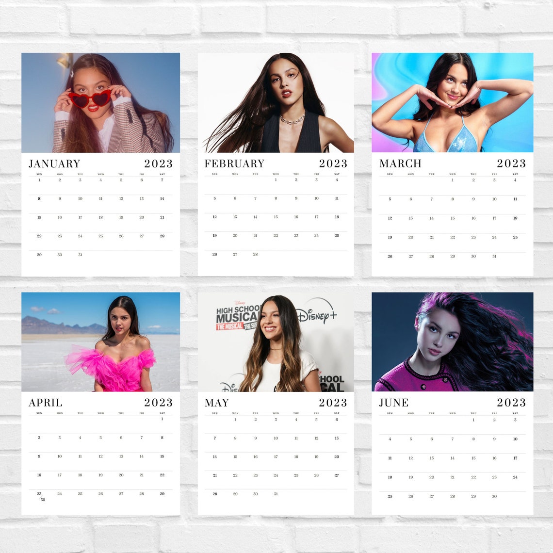 Olivia Rodrigo 2023 Calendar Printable - Etsy