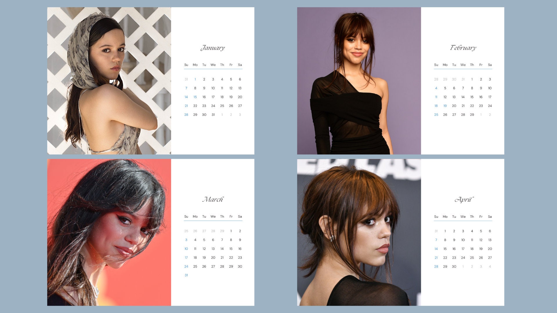 Jenna Ortega 2024 Calendar - Etsy