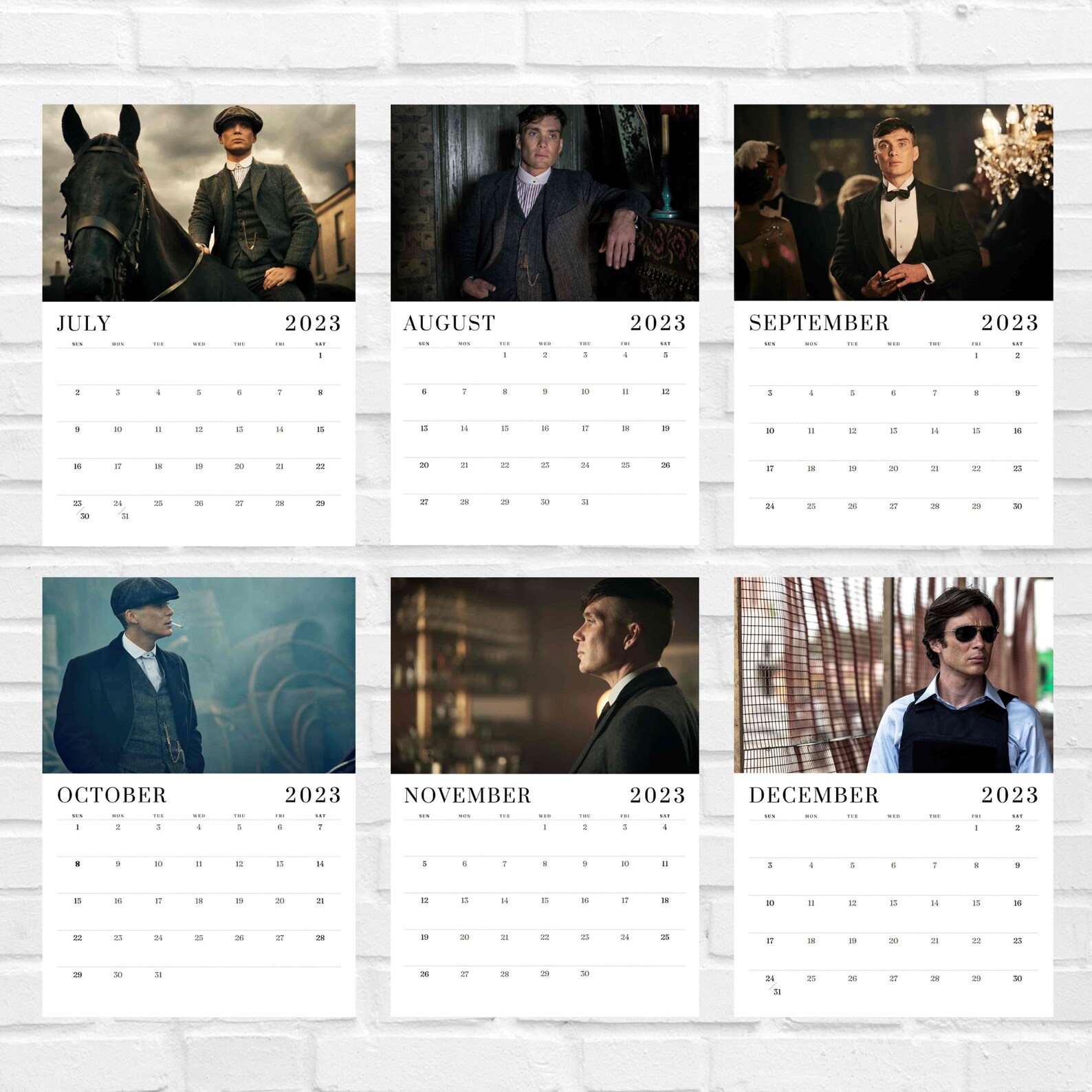 Cillian Murphy 2023 Calendar Printable Etsy