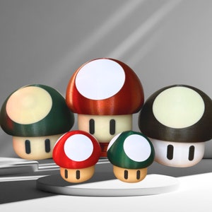 Giant Twist Open Mushrooms Container | Super Mario Mushroom 3D STL