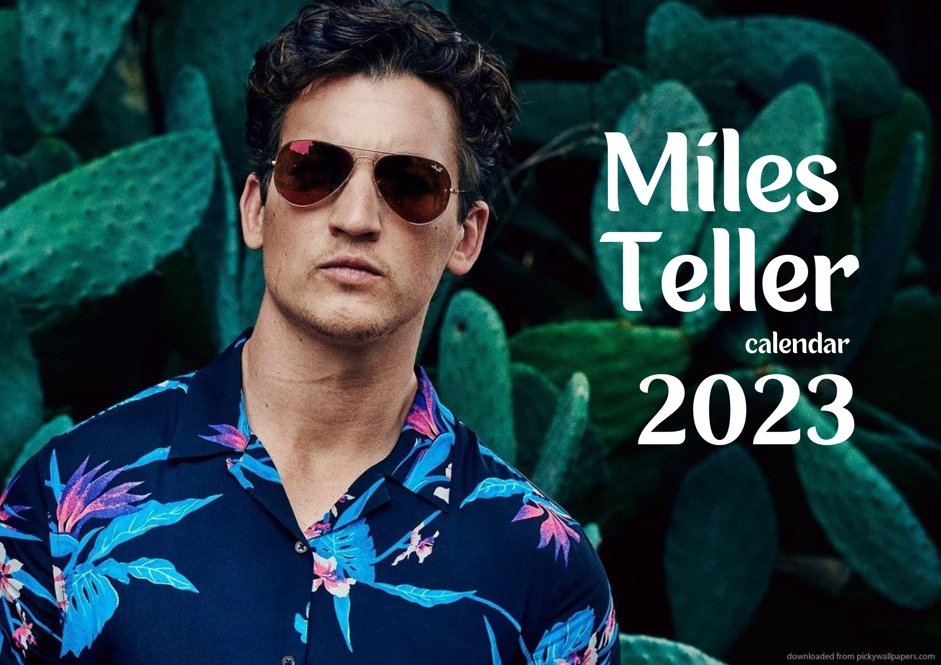Miles Teller 2023 Calendar Printable Etsy Australia