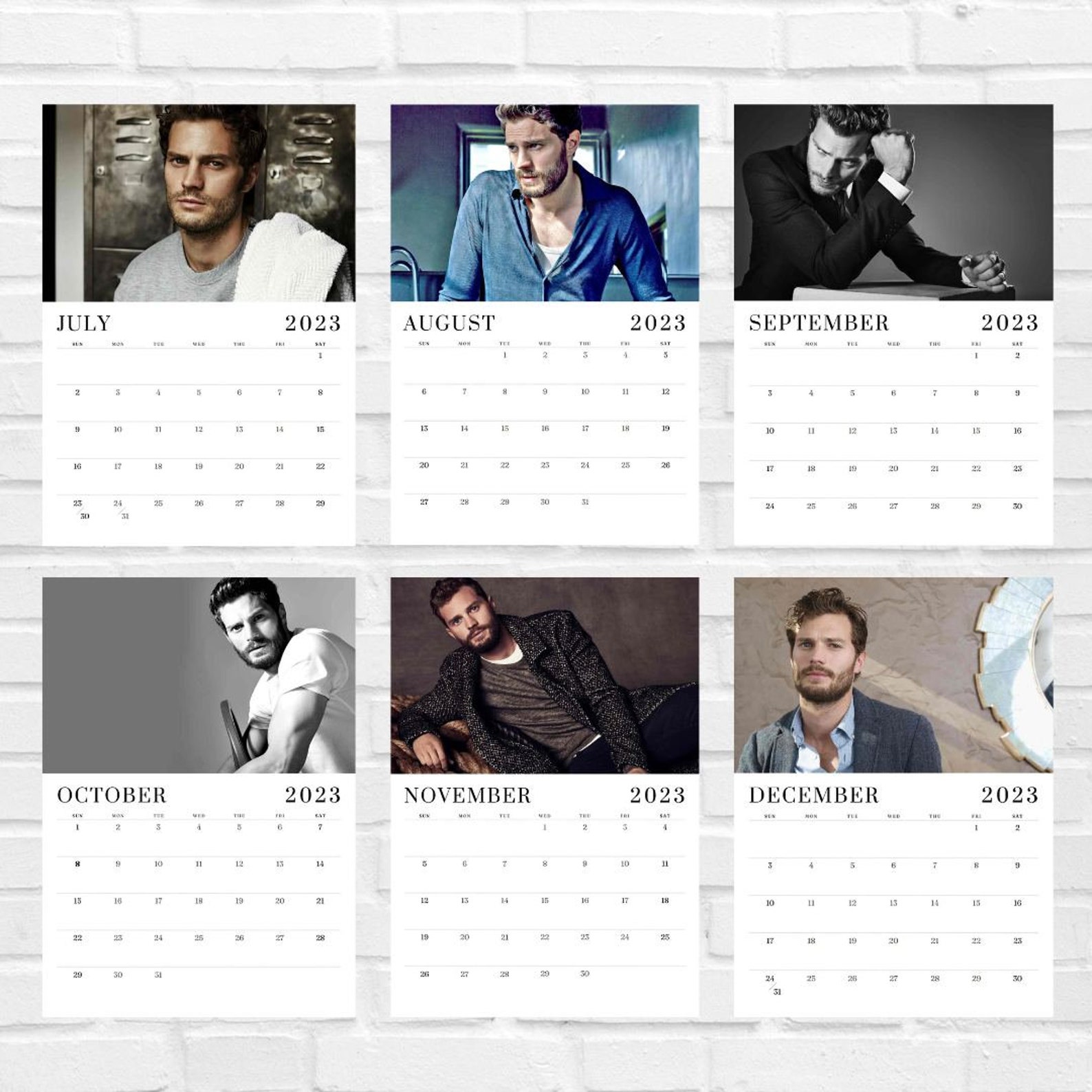 Jamie Dornan 2023 Calendar Printable Etsy Australia