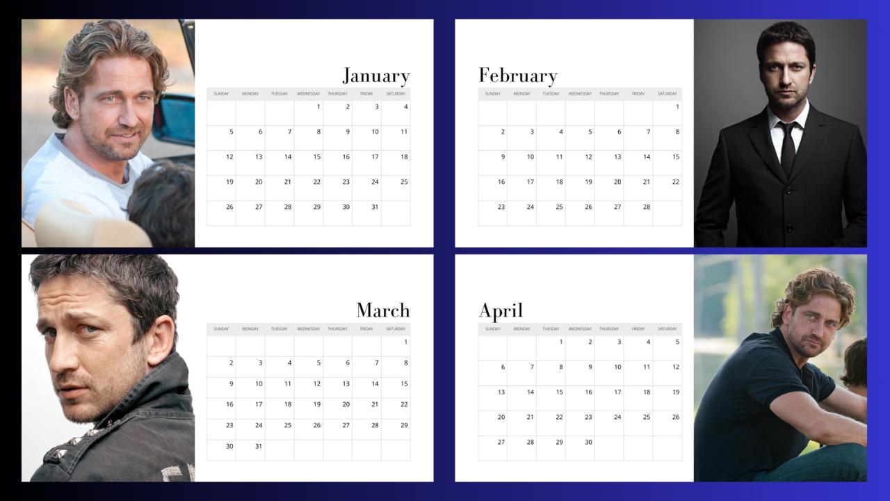Gerard Butler 2025 Calendar - Etsy