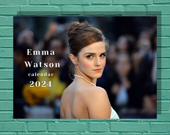 Emma Watson Personalised 2024 Large Wall Calendar 12 Month Planner
