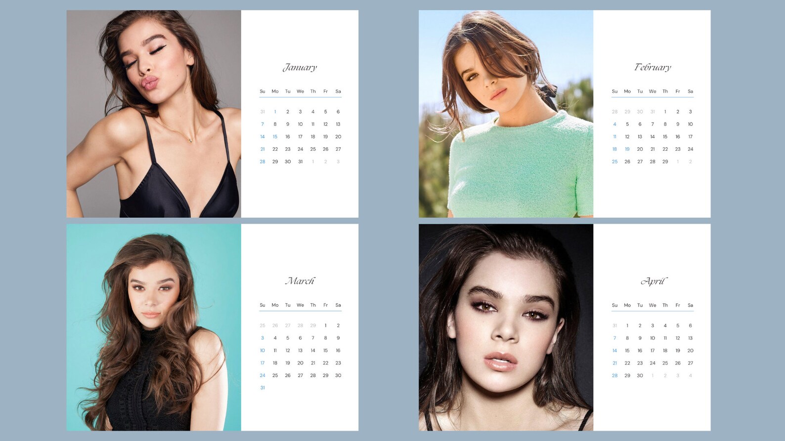 Hailee Steinfeld 2025 Calendar Etsy