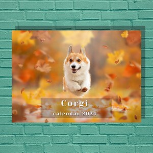 Corgi 2024 Calendar Printable - Etsy