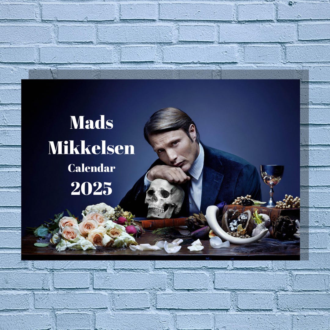 Mads Mikkelsen 2025 Calendar Printable Etsy