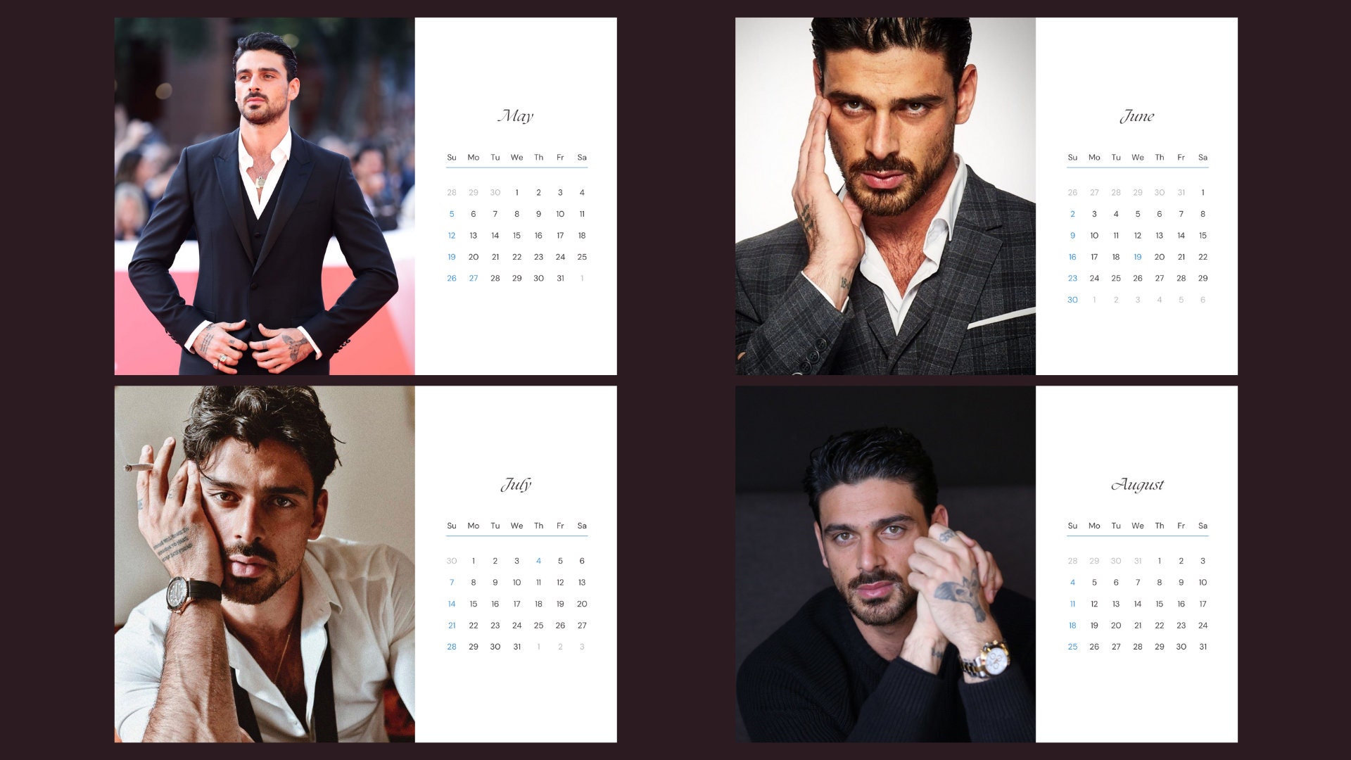 Michele Morrone 2024 Calendar (Download Now) Etsy