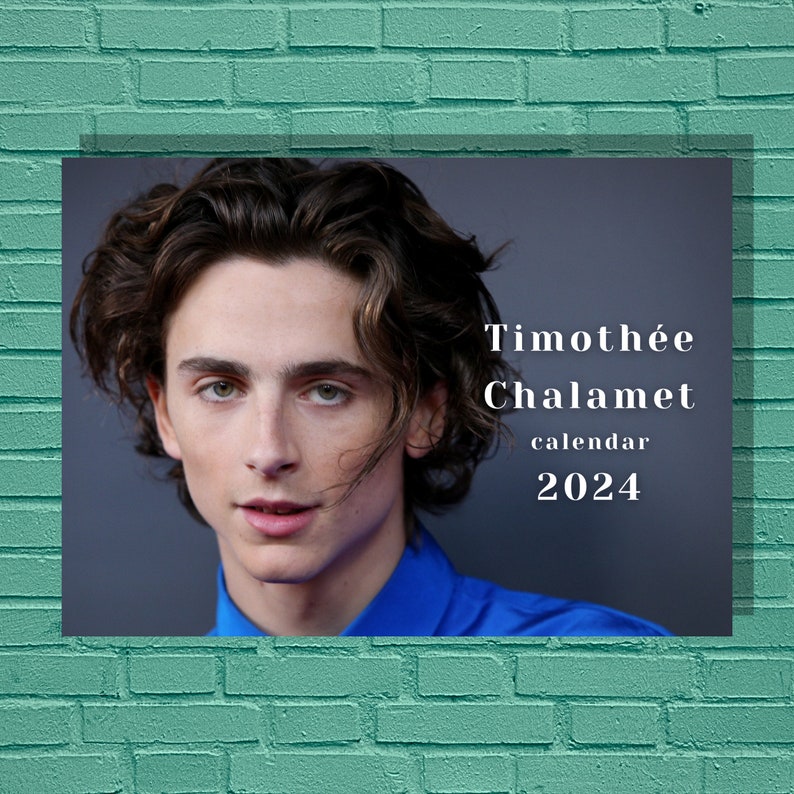 Timothee Chalamet 2024 Calendar Etsy