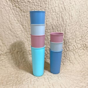 Tupperware Assorted Colored Tumblers Set of 7 Tupperware Cups