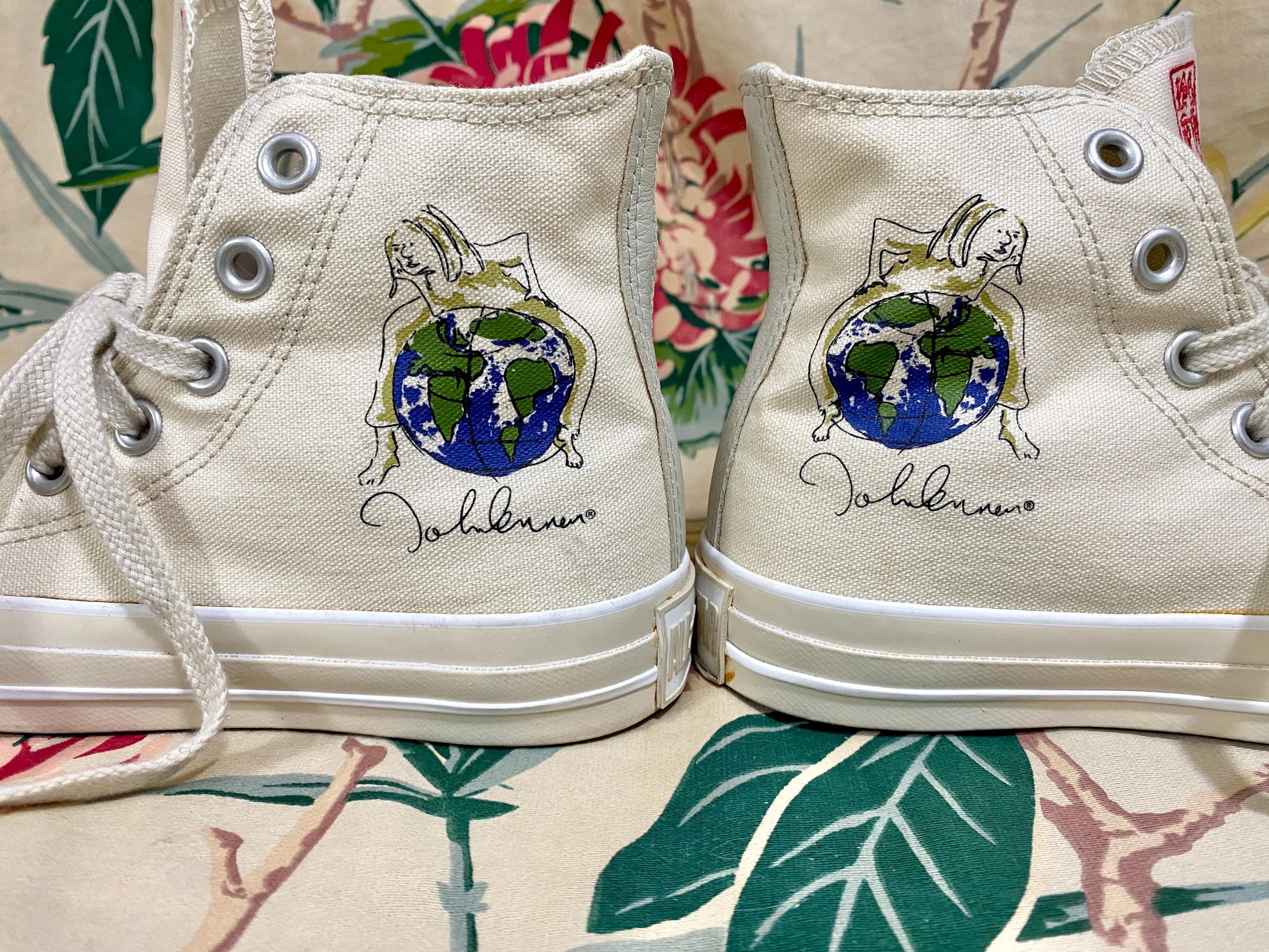 2004 John Lennon Imagine Peace All Star Converse High Tops Men's 3