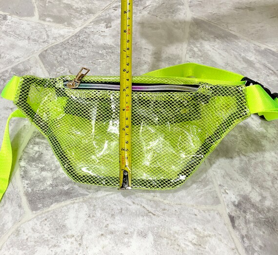 Neon Clear Vinyl Fanny Pack / Crossbody Bag With … - image 9