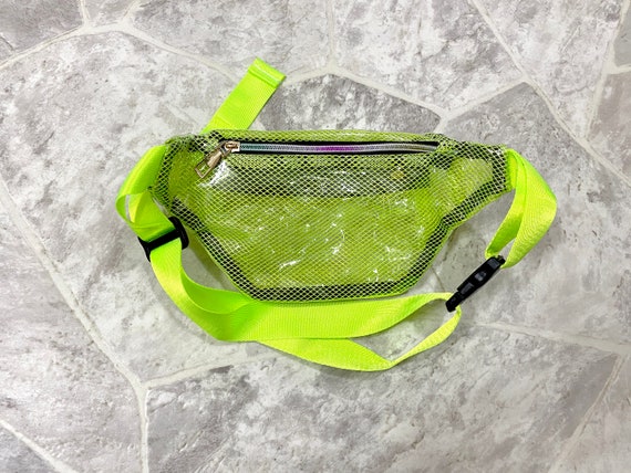 Neon Clear Vinyl Fanny Pack / Crossbody Bag With … - image 8