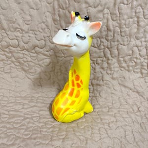Vintage Rubber Squeak Baby Toy Giraffe Baby Joy 1970
