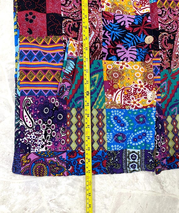 Boho Patchwork Design Jacket / Coat With Hood - image 15