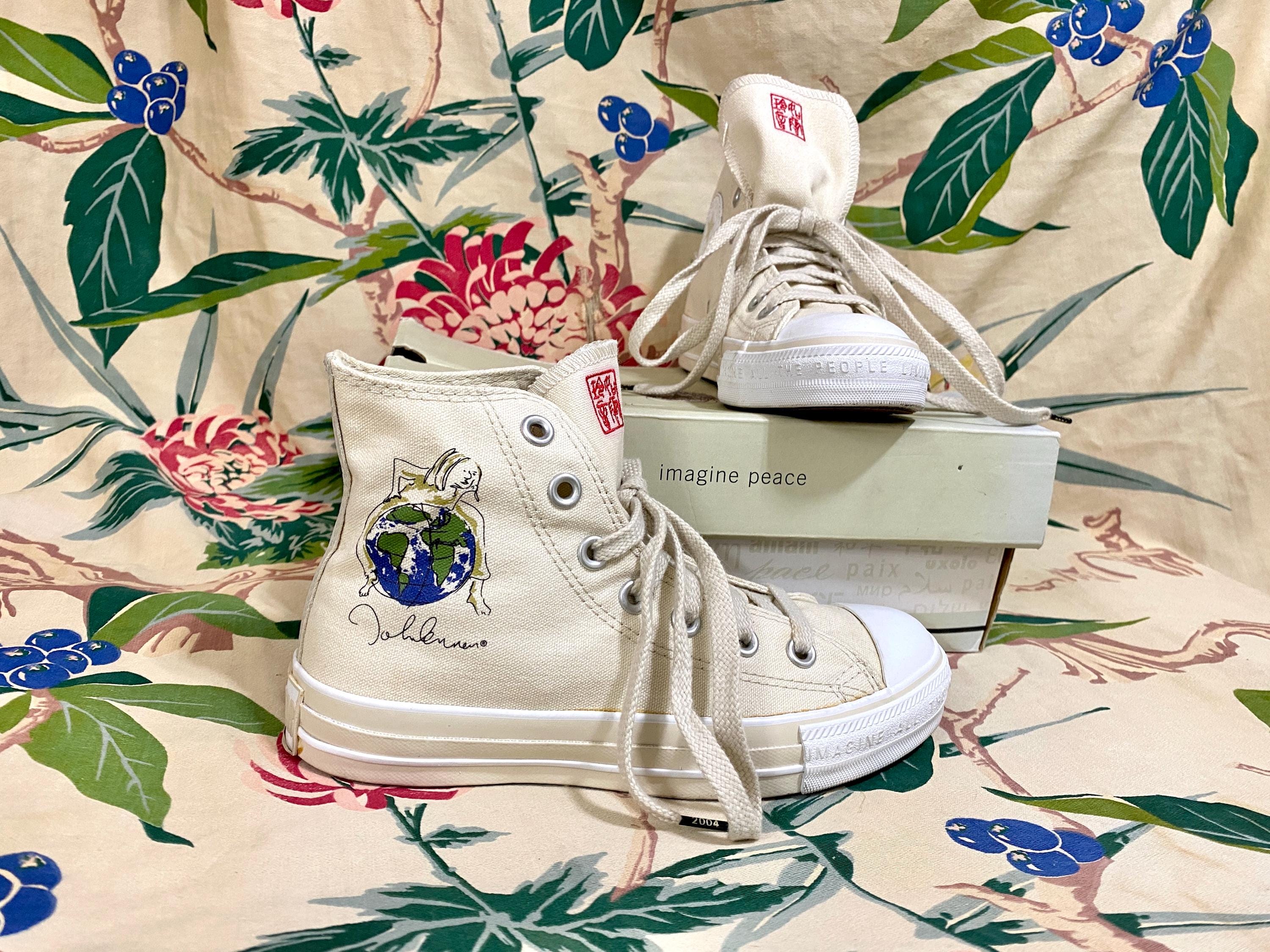 2004 John Lennon Imagine Peace All Star Converse High Tops 2004 John Lennon Imagine Peace All Star Converse High Tops