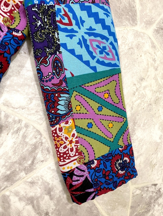 Boho Patchwork Design Jacket / Coat With Hood - image 9