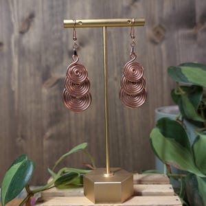 Copper Spiral Earrings