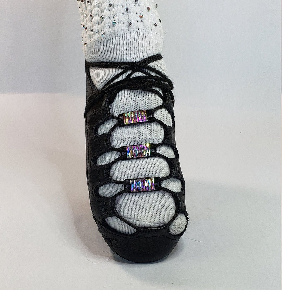 Irish Hard Shoe Buckles - Mini Pear Crystal Clear Diamante