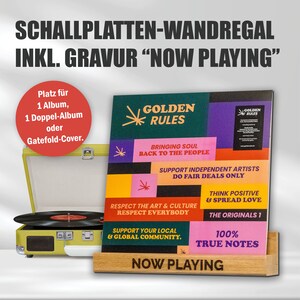Schallplattenregal aus Massivholz | Vinylhalter für LPs | einfache Wandmontage und stabiler Halt deines Vinyl.
