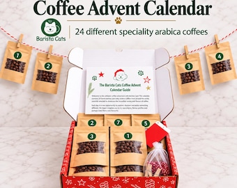 Coffee Advent Calendar 2026 – 24 Specialty Coffees | Barista Cats | Hand-Roasted | Ethically Sourced