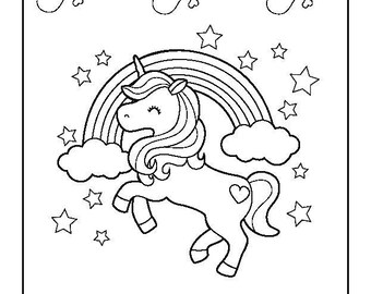 Download Unicorn Color Books Etsy