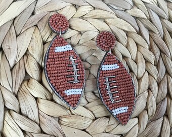 Game Day Earrings | Paw Print Seed Bead Earrings | Football Earrings | Team Earrings | Tailgate Earrings