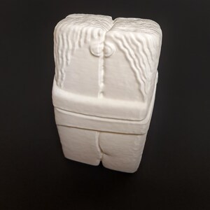 Le Baiser Réplique de sculpture Brancusi Statue imprimée en 3D White