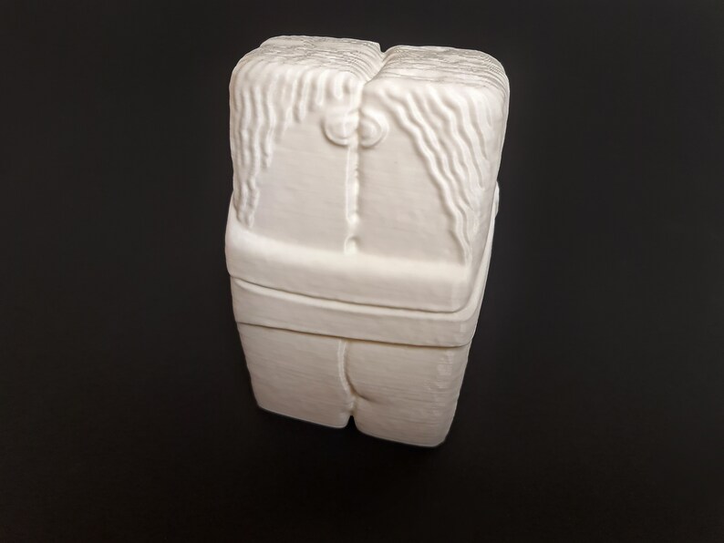 Le Baiser Réplique de sculpture Brancusi Statue imprimée en 3D White